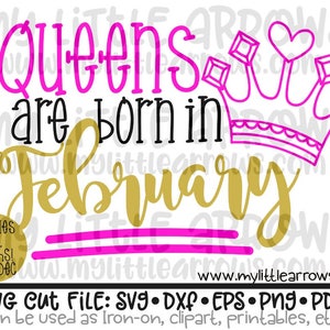 Set de 12 piezas - Las reinas nacen en - Enero - Diciembre - Miss svg - mes de nacimiento svg - nuevo bebé svg - cumpleaños svg - archivo de corte de cumpleaños