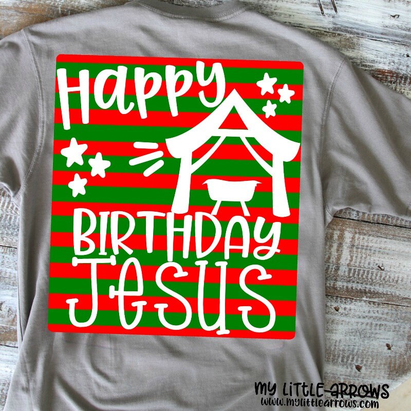 Happy Birthday Jesus Svg Jesus Birthday Svg Nativity Svg | Etsy