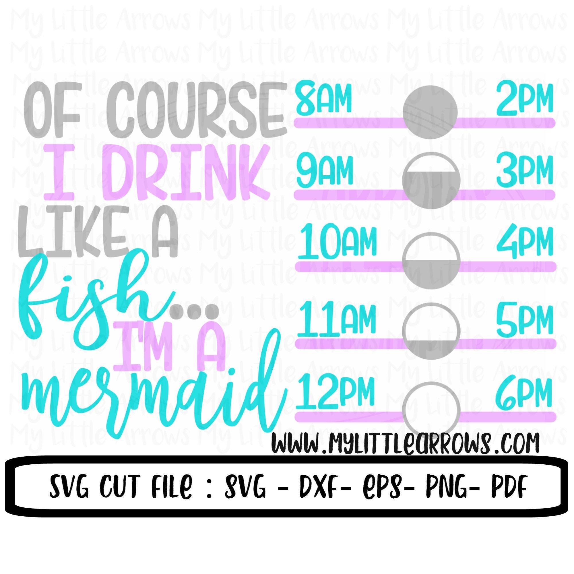 Download Mermaid Svg Drink Like A Fish Svg Mermaid Dxf Water Etsy