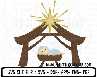 Nativity svg | Christmas true love svg | manger svg | nativity dxf | nativity scene cut file | christian Christmas svg |Christmas svg design
