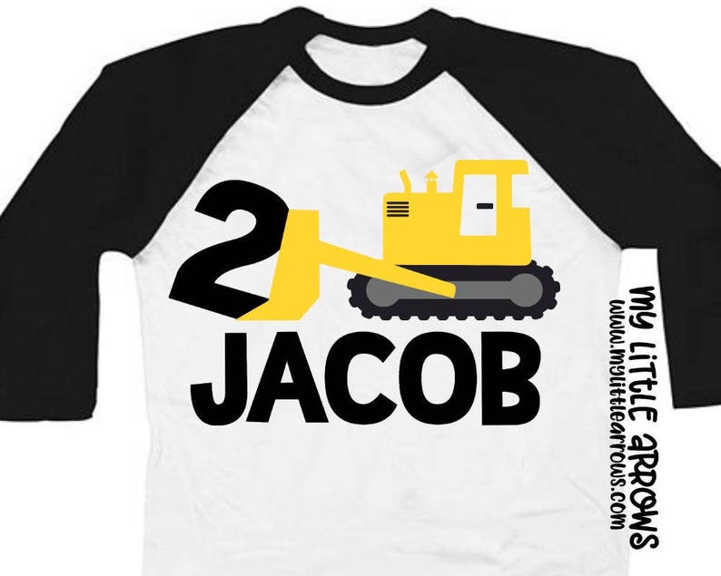 Birthday bulldozer svg construction svg construction party svg construction birthday shirt construction dxf construction iron on image 1