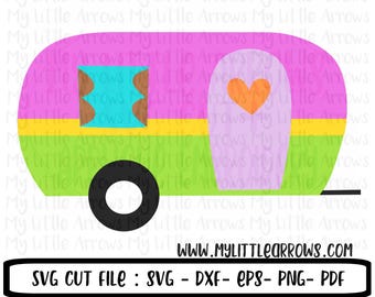 Retro camper SVG, DXF, EPS, png Files for Cutting Machines Cameo or Cricut - camping svg - happy camper svg  - fun camping svg- glamping svg