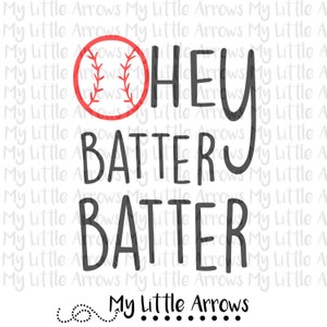 Baseball hey batter batter SVG, DXF, EPS, png Files for Cutting Machines Cameo or Cricut // baseball svg image 1