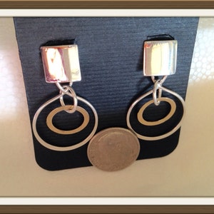 Mixed Metal Earrings: 14k Gold & Sterling Silver Infinity Link image 5