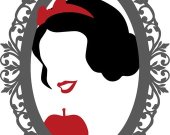 Blancanieves Espejo Espejo Silueta Archivo PNG