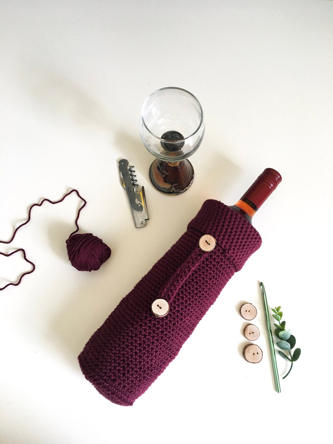 Crochet Wine Holder Pattern Crochet Wine Bag Pattern Crochet Etsy