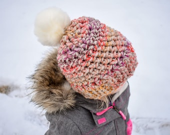 kids crochet hat pattern / pdf crochet tutorial / crochet toque pattern / knit look crochet pattern / crochet beanie pattern / pdf pattern