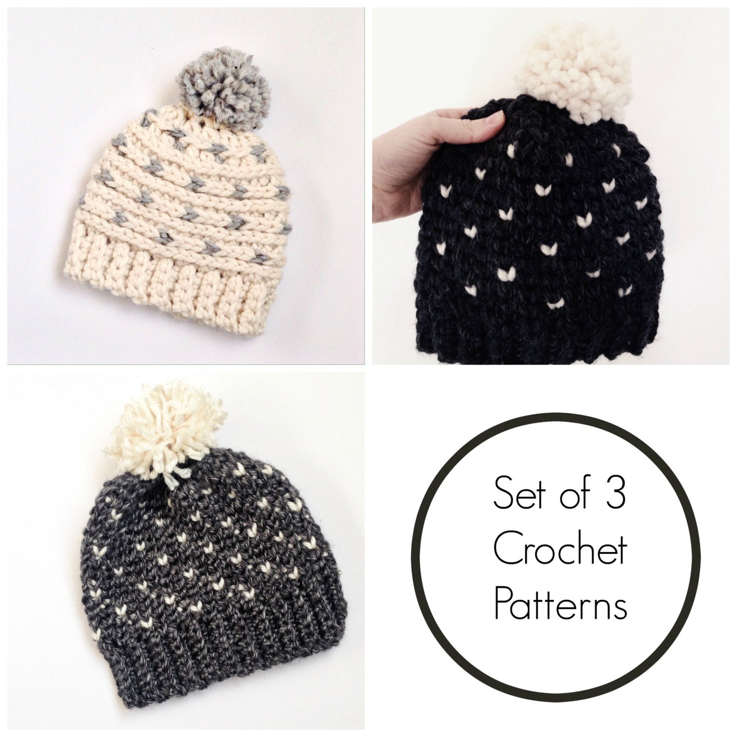 hat crochet patterns / fair isle hat pattern / crochet