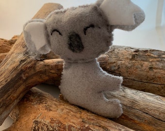 Hand sewn felt koala plushie