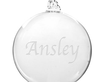 Personalized Crystal Holiday Ornament