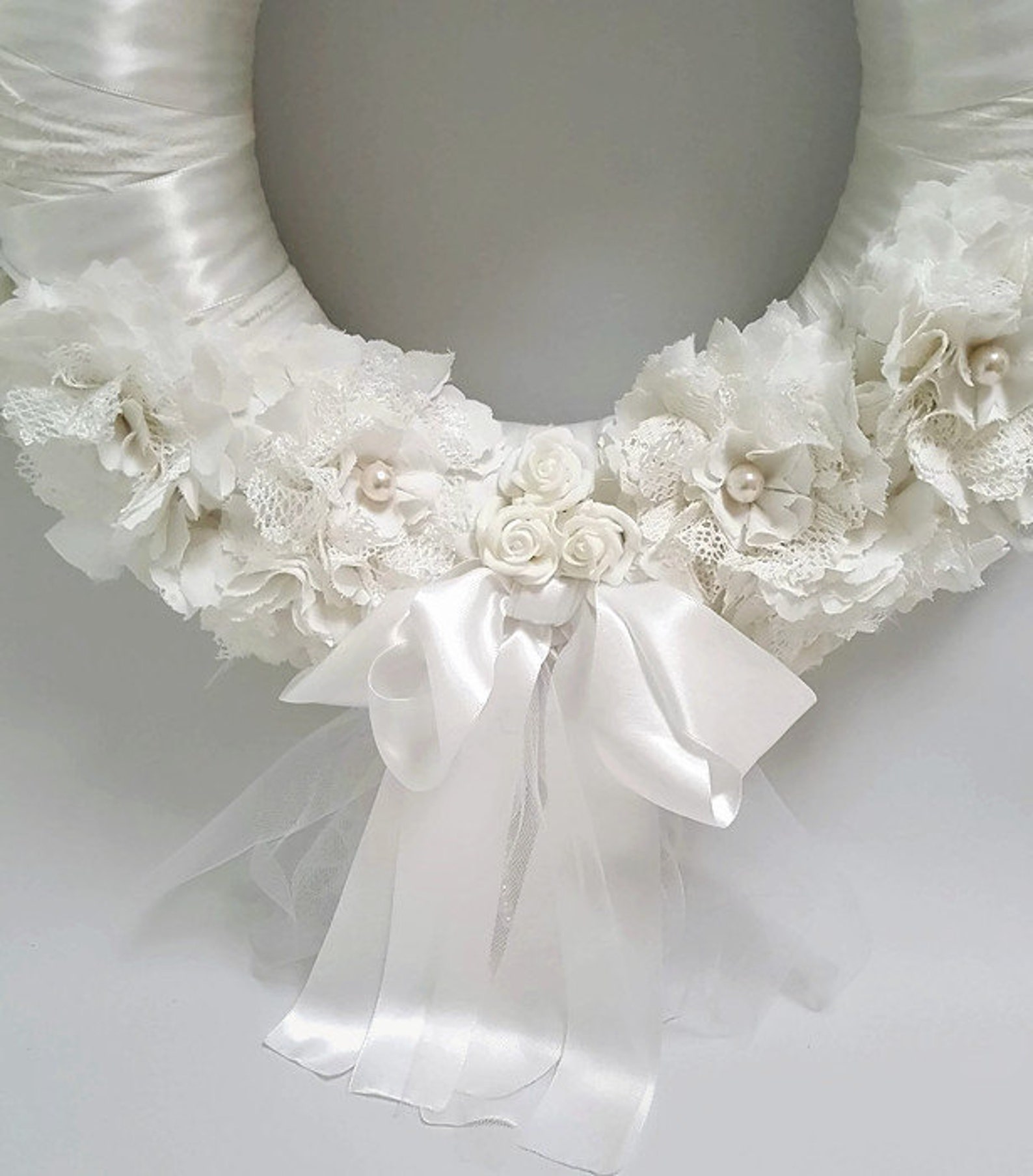Wedding Wreath Wedding Door Wreath Shabby Chic Bridal Etsy
