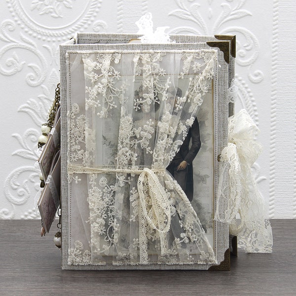Handmade Wedding Junk Journal, Unique Gift for Brides And Couples, Journal Book for Memories & Keepsakes
