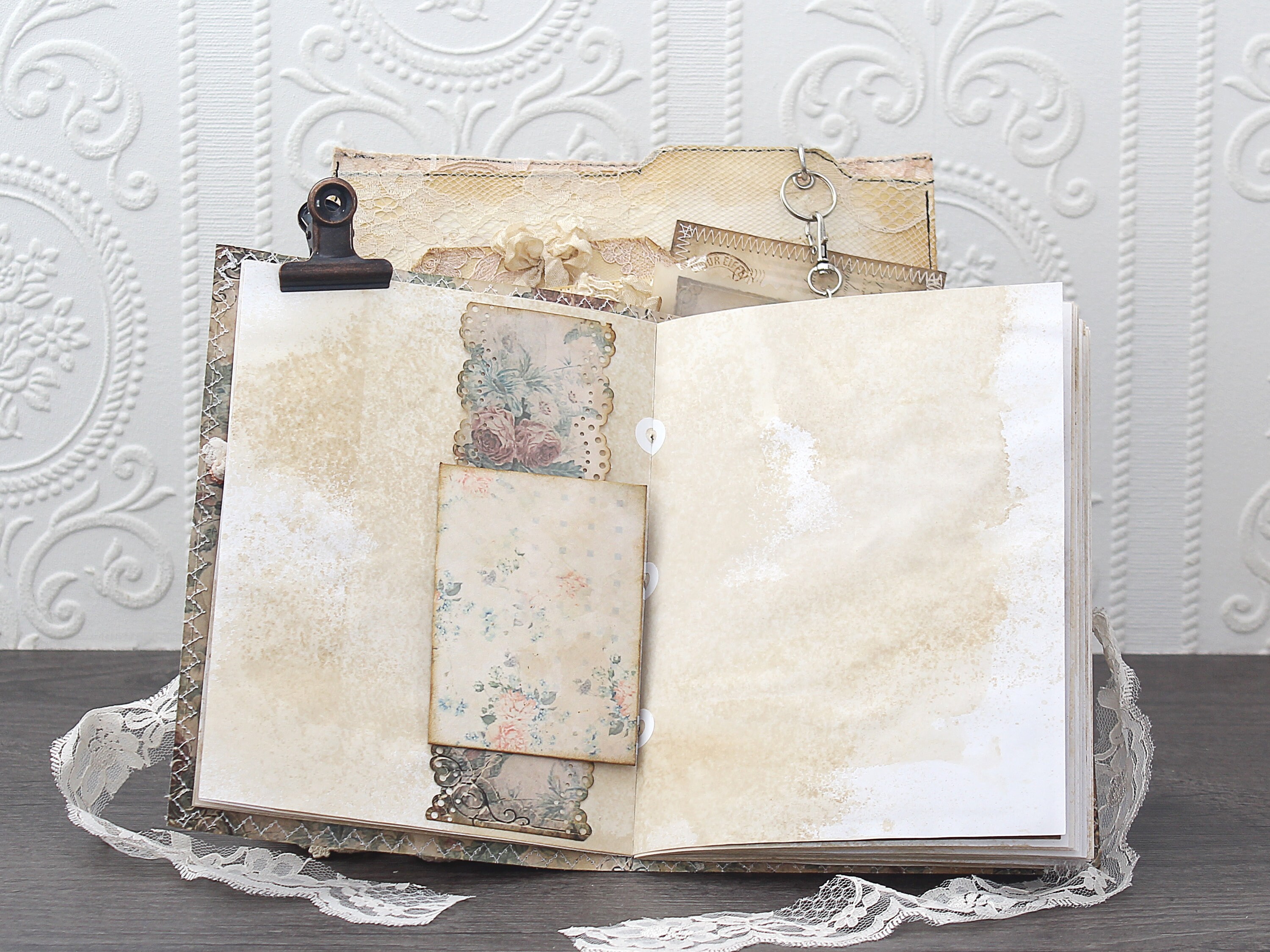 File Folder Journal Altered File Folder Small Journal Etsy