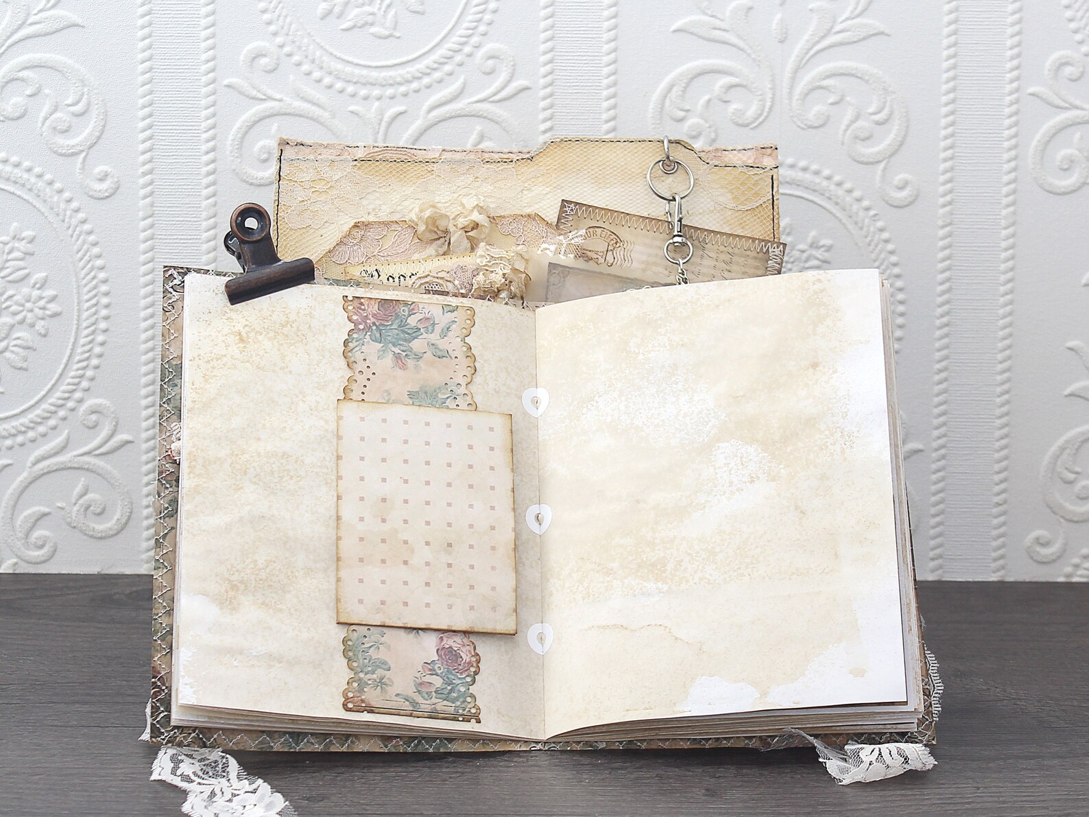 File Folder Journal Altered File Folder Small Journal Etsy