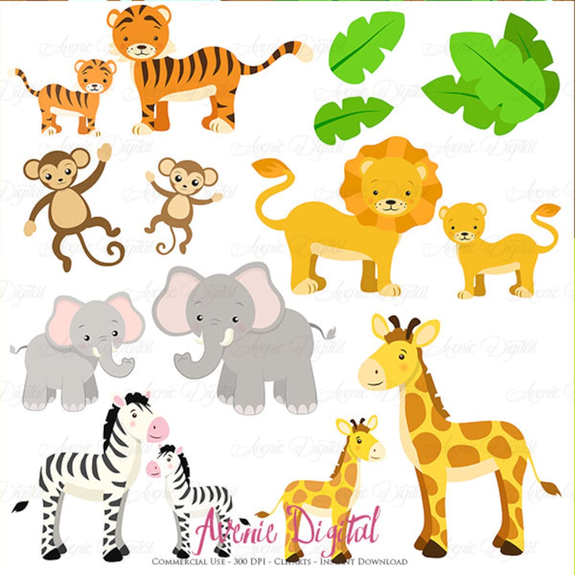 printable safari animal cutouts