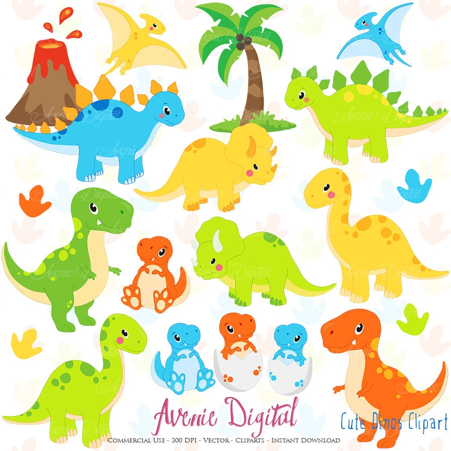 Lindo gráfico de Dinos. Dinosaurio para imprimir Scrapbook - Etsy México