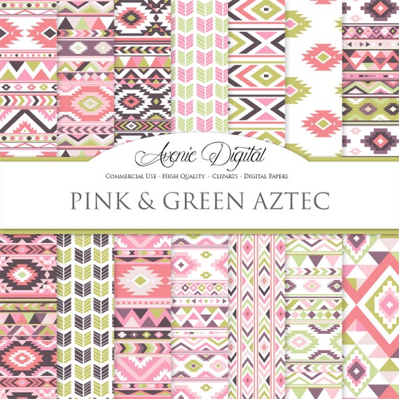 Scrapbook Backgrounds Tribal patterns for Commercial Use arrow Pink and Purple Arrows Digital Paper chevron clipart Instant Download.