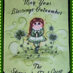 Irish door banner-LULU THE LEPRECHAUN