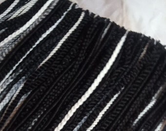 Black Silver White Grey Single Ended SE 100 Piece Set Kit Mixed Soft Crochet Boho Dread Braid Extensions Textured Natural Realistic