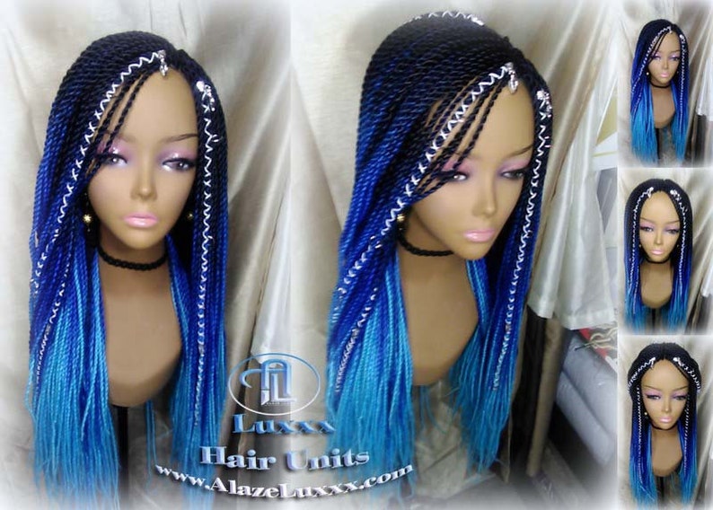 10. Blue Ombre Kanekalon Senegalese Twists - wide 2