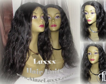 Loose Body Wave Golvende Virgin Nieuwe Unit WIG 24 In Lace Front Curly Long Closure Remi Reality Show Human Hair Braziliaans Maleisisch of Peruaans