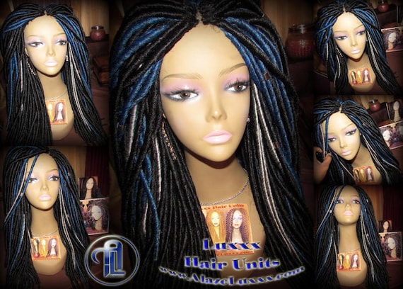 Goddess Faux Dread Locs Wig Unit Black Straight New Natural Etsy