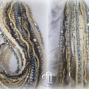 Ponytail Hair Fall Extensions Blonde 613 Grey Silver Elements Accents Feathers synthetic box braids hair scrunchie clip in Clip on Braids