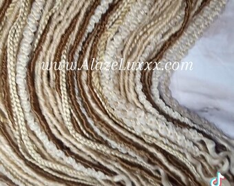 Single End bianco miele biondo 613 27 SE 75 pezzi set dreads dritti ondulati treccia strutturata dreadlock sintetico Boho estensione morbida Boho