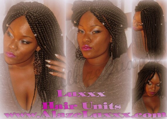 Box Braid Wig Unit 18 New Natural Look Handmade Large Medium Etsy