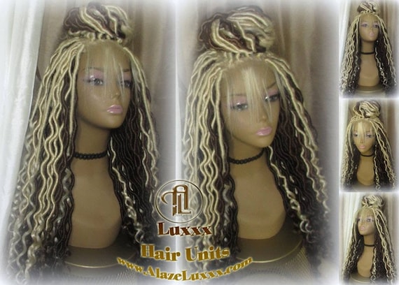 Goddess Faux Locs Platinum Blonde Brown 27 Gypsy Boho 613 