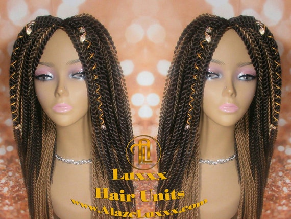 Straight Senegalese Twist Wig Unit Medium Small Long Blonde Etsy