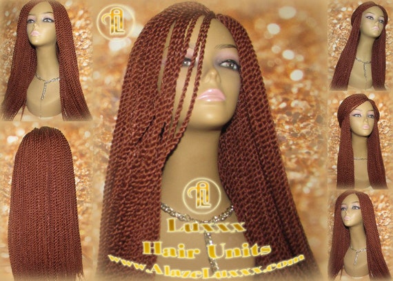 Senegalese Twist Wig 350 Burnt Orange Long Straight Small Etsy