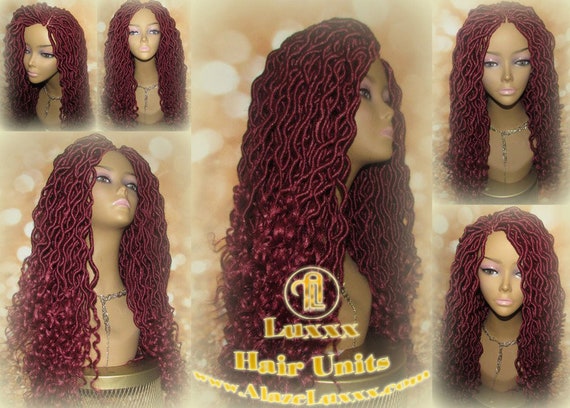 Red Goddess Faux Loc 530 Burgundy Hair Marley Long Crochet Etsy