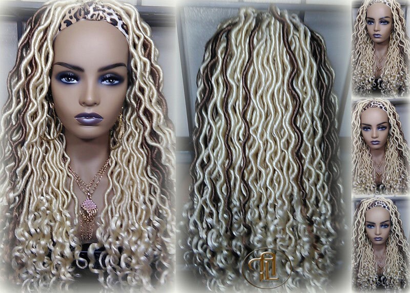 Headband Wig Blonde 613 27 Platinum Honey Blonde Goddess 