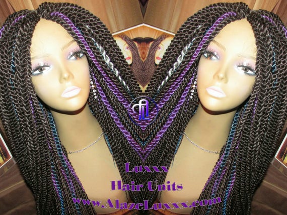 Senegalese Twist Wig 22 Straight Drop Galaxy Hair Unit Etsy