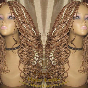 Straight Curled Senegalese Twist WigBlonde Platinum Bombshell 18&#39; Auburn 27 30 613 Curly Alopecia Natural Kinky Marley Braided Braiding Wig