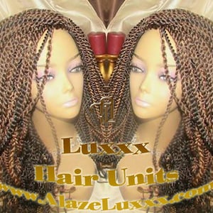 Soft Curly Kinky Twist Wig Unit Ready2Ship: 14/16&#39; Chocolate Brown 4/27/30  2tone Alopecia Natural Kinky Marley Crochet Braided Braiding