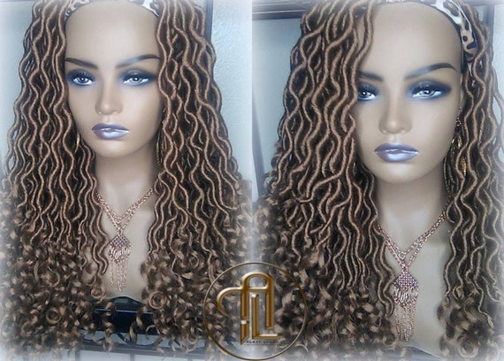 Headband Wig Blonde Honey Goddess Faux Gypsy Bohemian Boho Dread Loc  #27 Wavy Headband Wig Blonde Honey Goddess Faux Gypsy Bohemian Boho  main image 3