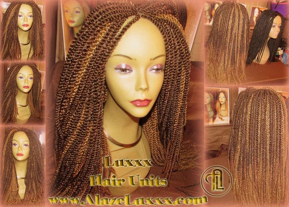 Kinky Marley Twist Honey Blonde Straight Drop 2tone Brown Wig Etsy