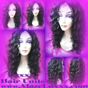Virgin Hair Deep Curl Gorgeous Custom Unit Lace Front 16 in Celebrity Wigs  Wig Look Middle Part Free Part Closure Alopecia Wigs Cancer
