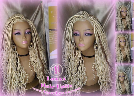 Lace Frontal Lace Front Goddess Faux Locs Wig Baby Hair 