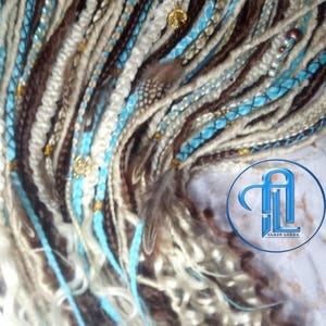 Blue Bohemian Brown Blonde Blue Set Soft boho dreadlocks textured braid wavy SE Full set Curls dreads Dragon Braid Festival Long Jungle Hair