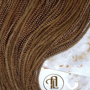 Blonde  Single End SE Set Kit Synthetic Soft Crochet Boho Dread Braid Hair Wraps Extensions Textured Single Loop Dread Brown Dreads
