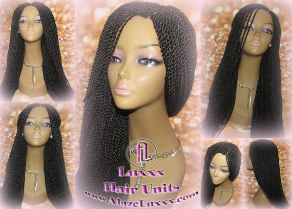 Senegalese Twist Wig Black 1b Long Straight Small Braided Etsy