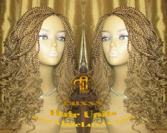Blonde Straight Senegalese Twist Wig Unit Bombshell 14&#39; Auburn 27 30 Curly Alopecia Natural Kinky Marley Crochet Braided Braiding Wig