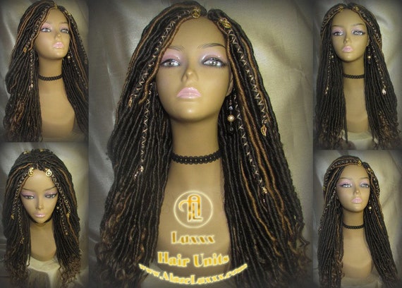 Long Wavy Goddess Faux Locs Blonde Honey 27 Brown Hair Gypsy  display picture 2