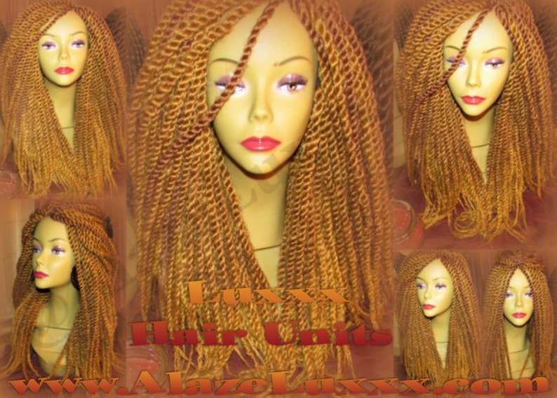 Kinky Twist Blonde Wig Straight Bombshell 27 30 Kinky Twist Etsy