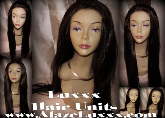 Straight Black Kim Kardashian West Look 18 in Virgin Hair Unit