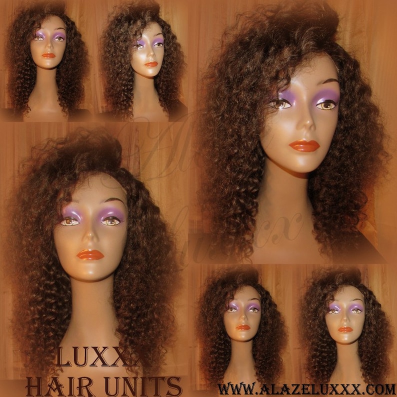 Deep Wave Virgin Unit New Wig Lace Front Curly Wavy Layered Etsy
