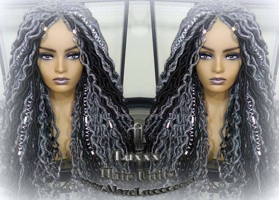 Goddess Faux Dread Locs Salt N Pepper 44 51 Gypsy Boho  display picture 3